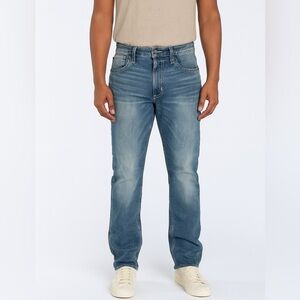 ROCK and REPUBLIC Jeans Mens 34x32 Blue Denim Straight Stretch Faded Grunge